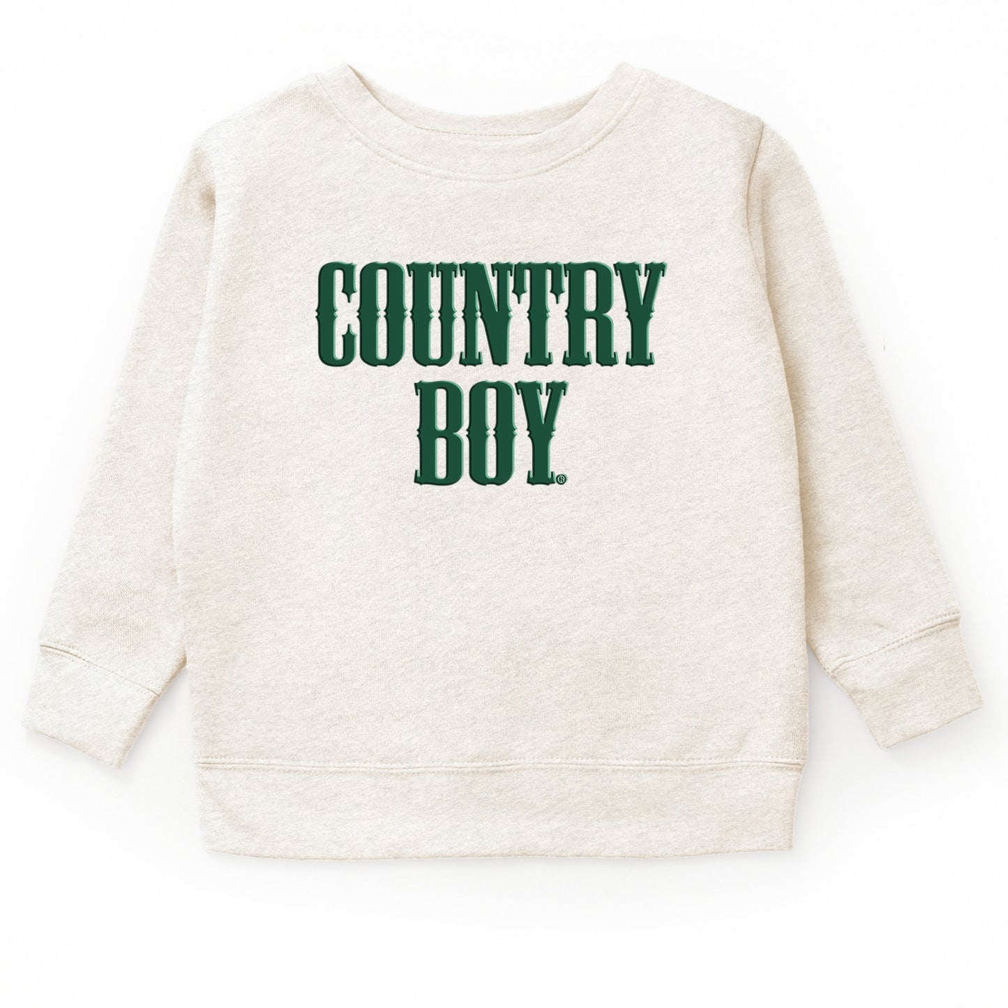 Country Boy Puff Print - Toddler Graphic Sweatshirt and Youth Graphic Sweatshirt