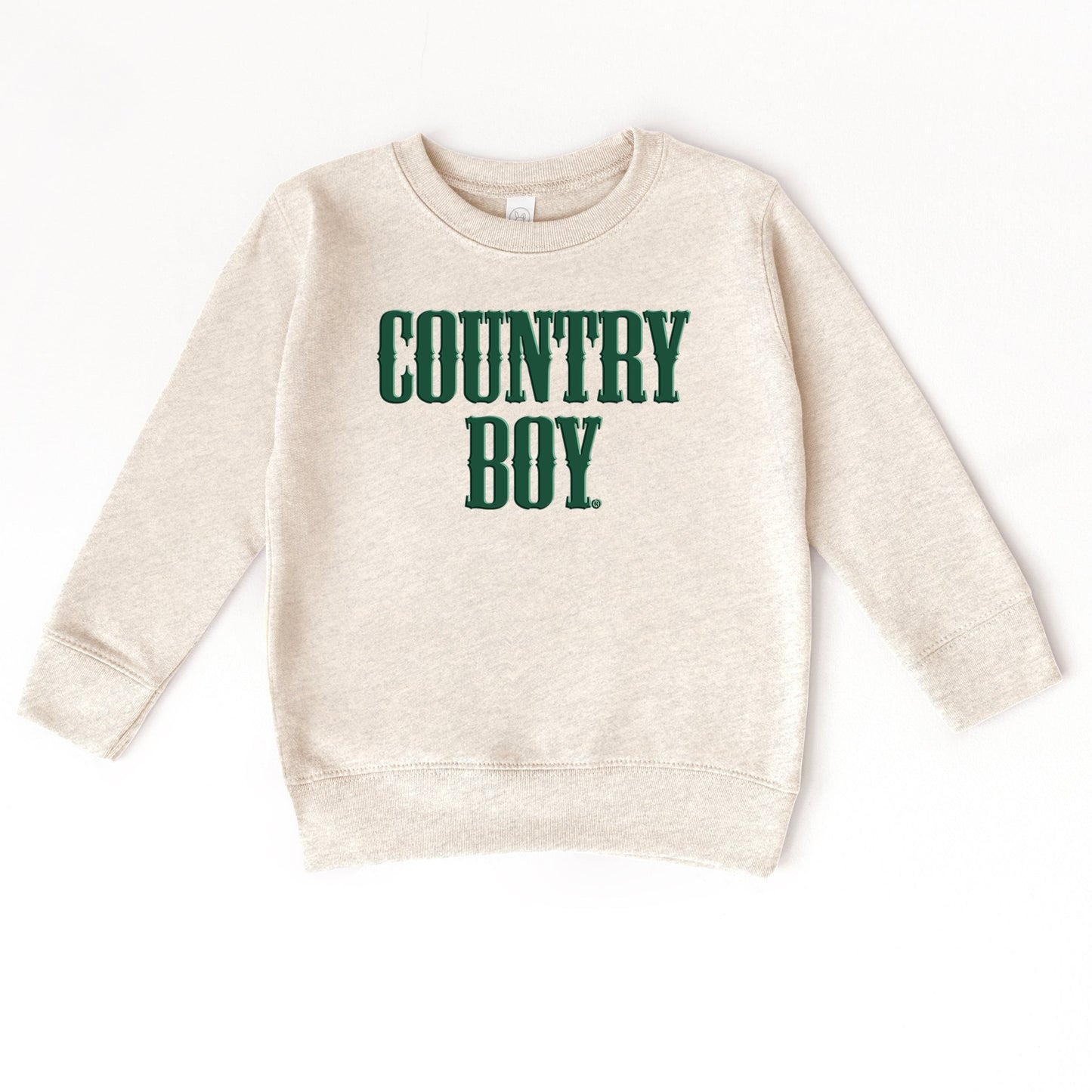Country Boy Puff Print - Toddler Graphic Sweatshirt and Youth Graphic Sweatshirt