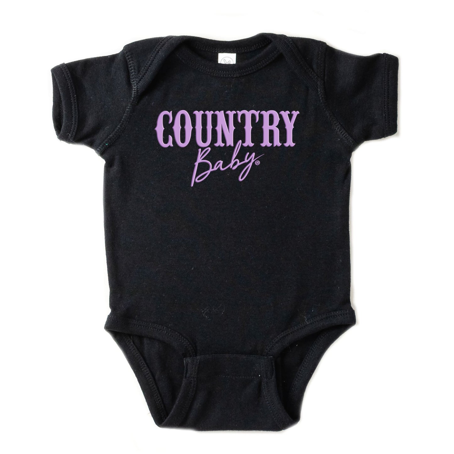 Country Baby Puff Print  - Baby Short Sleeve Graphic Bodysuit
