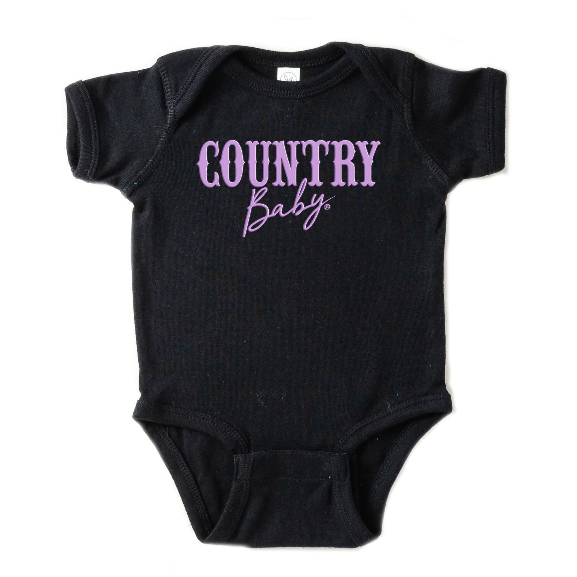 Country Baby Puff Print  - Baby Short Sleeve Graphic Bodysuit