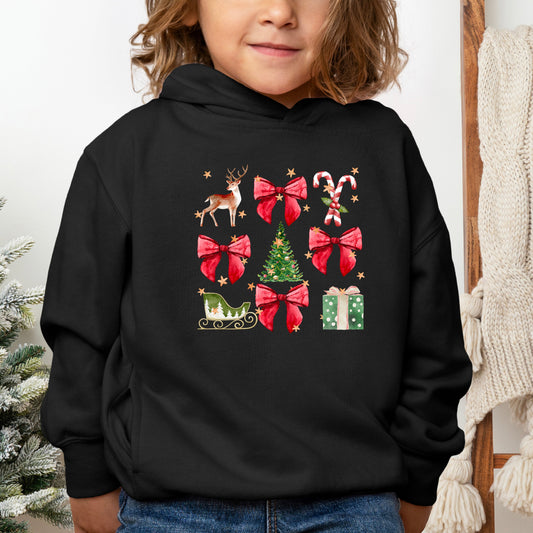 Coquette Christmas Collage | Toddler Graphic Hoodie
