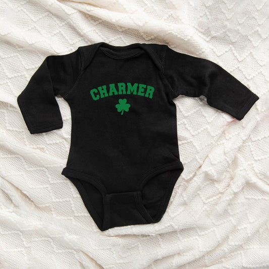 Charmer Clover | Baby Graphic Long Sleeve Onesie
