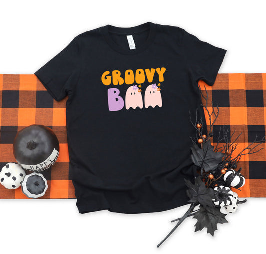 Groovy Boo Ghost | Youth Graphic Short Sleeve Tee