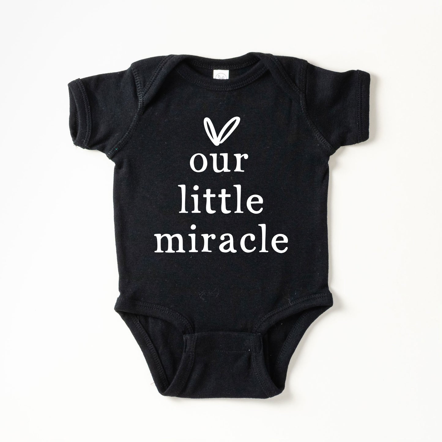 Our Little Miracle Heart | Baby Graphic Short Sleeve Onesie