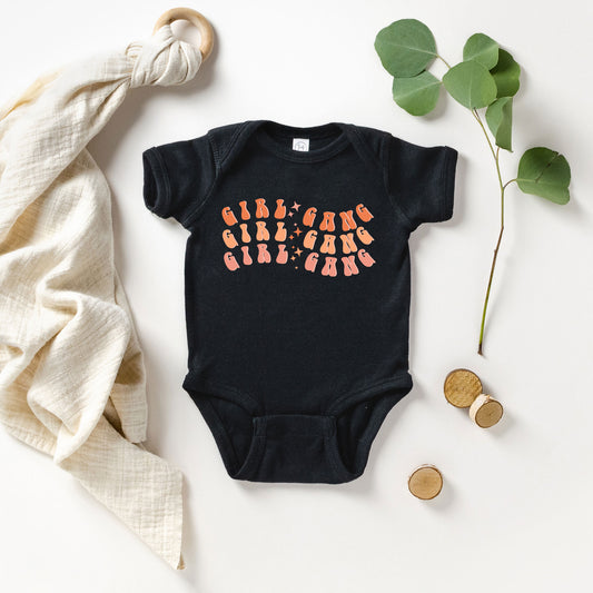 Girl Gang Wavy | Baby Graphic Short Sleeve Onesie