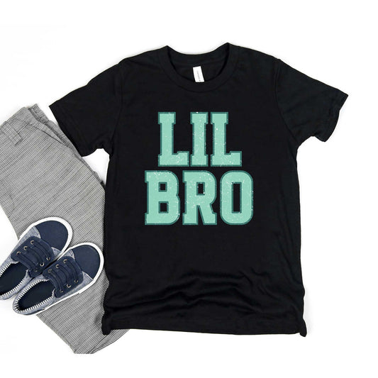 Lil Bro Distressed | Toddler Short Sleeve Crew Neck