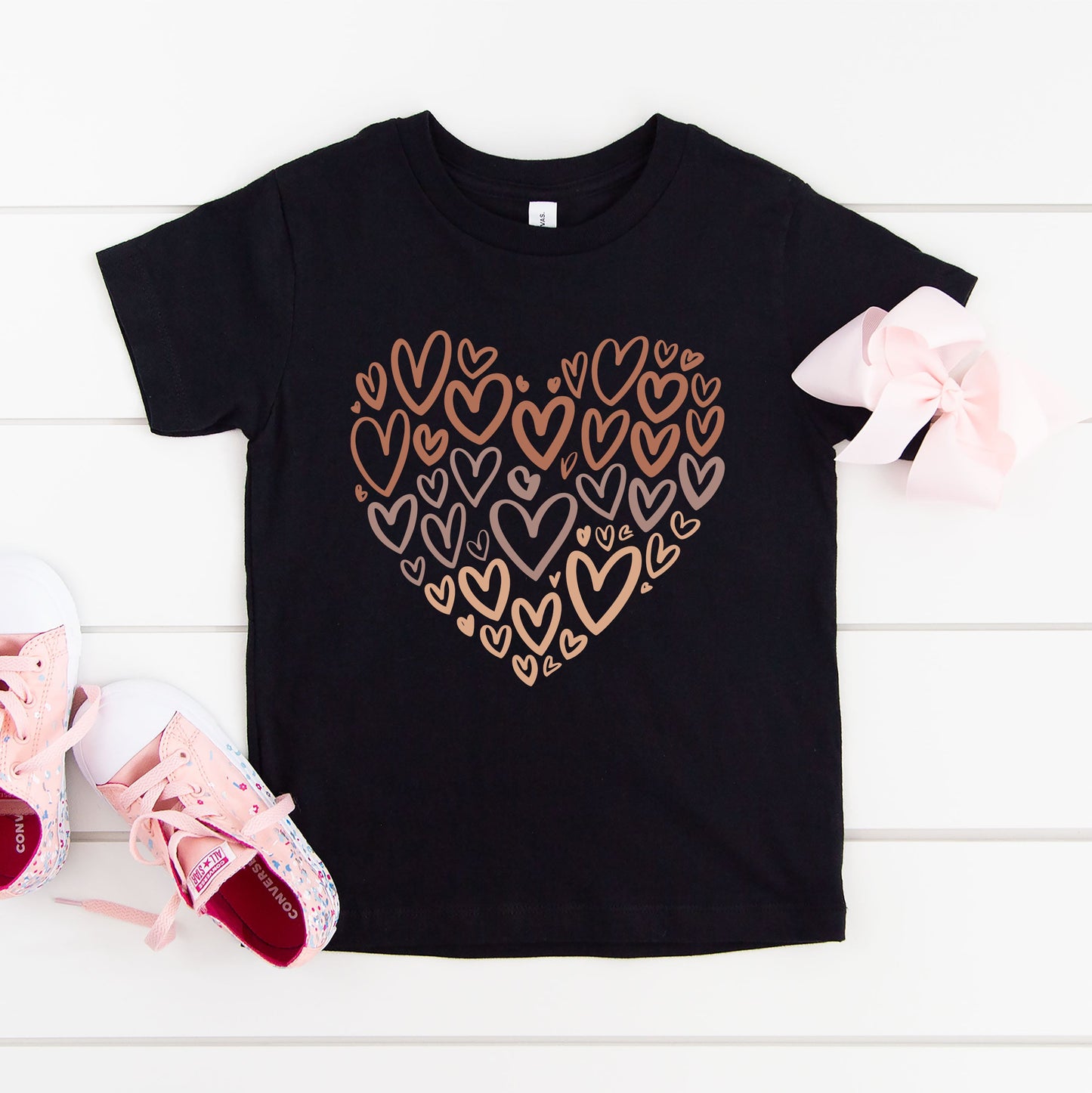 Black History Hearts | Youth Graphic Short Sleeve Tee