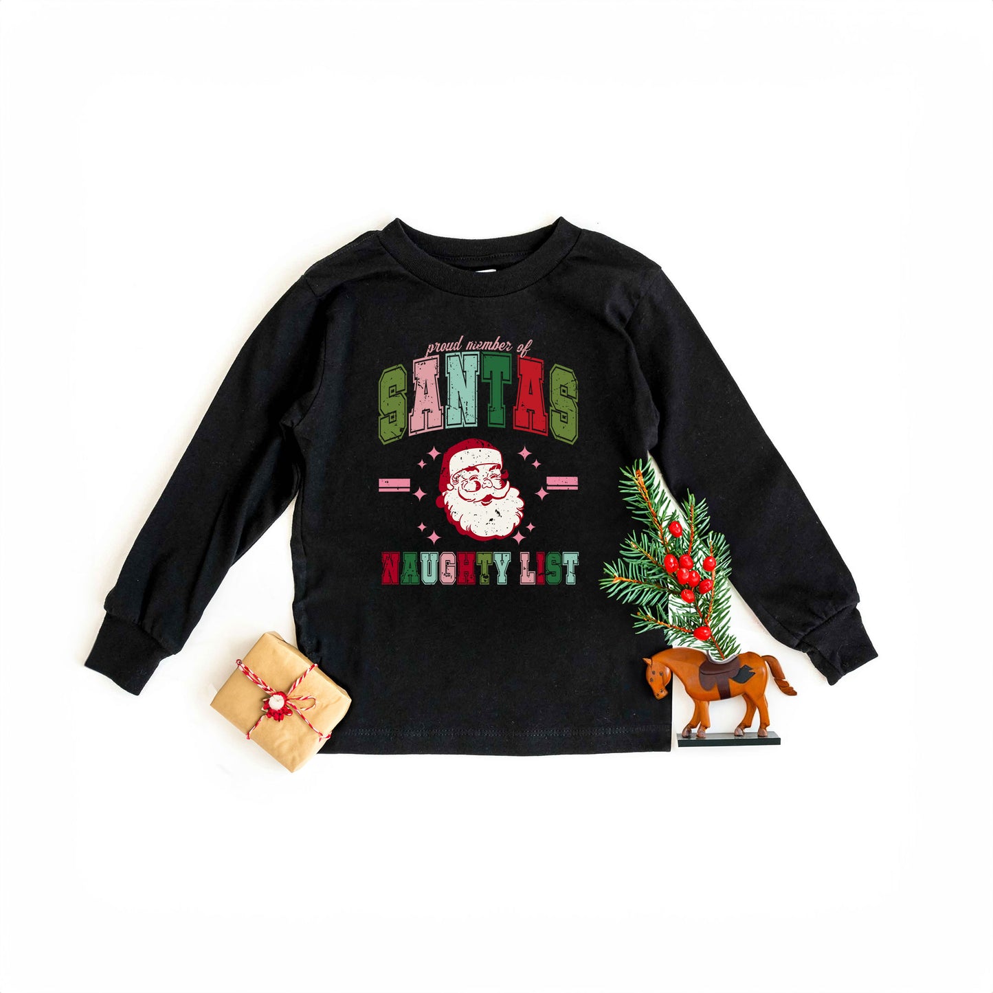 Member Of Santa's Naughty List | Youth Graphic Long Sleeve Tee