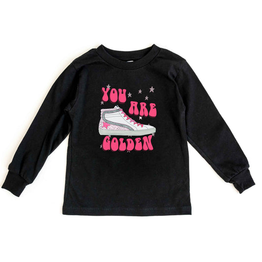 You Are Golden Shoe | Toddler Graphic Long Sleeve Tee