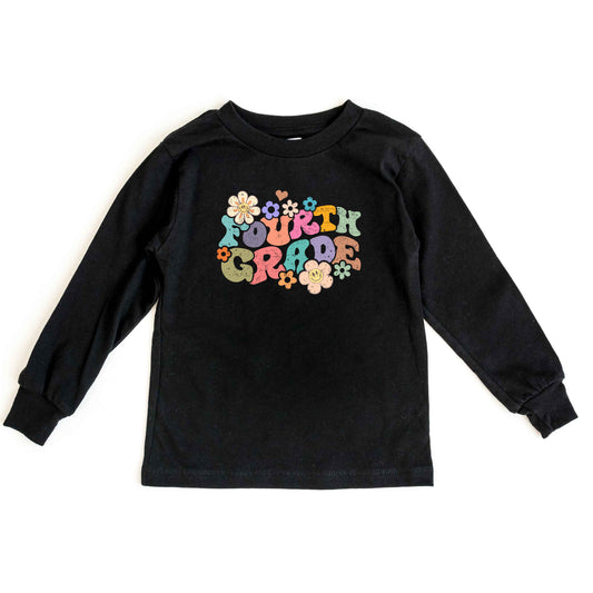 Fourth Grade Flowers | Youth Graphic Long Sleeve Tee