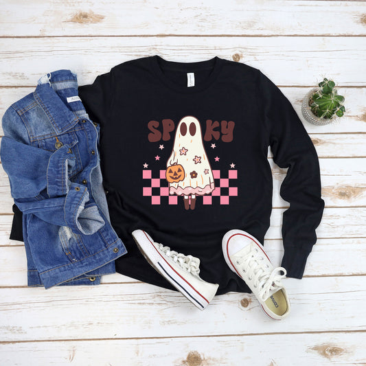 Spooky Girl Ghost | Youth Graphic Long Sleeve Tee