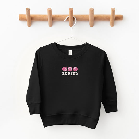 Embroidered Be Kind Turning Smiles | Toddler Graphic Sweatshirt