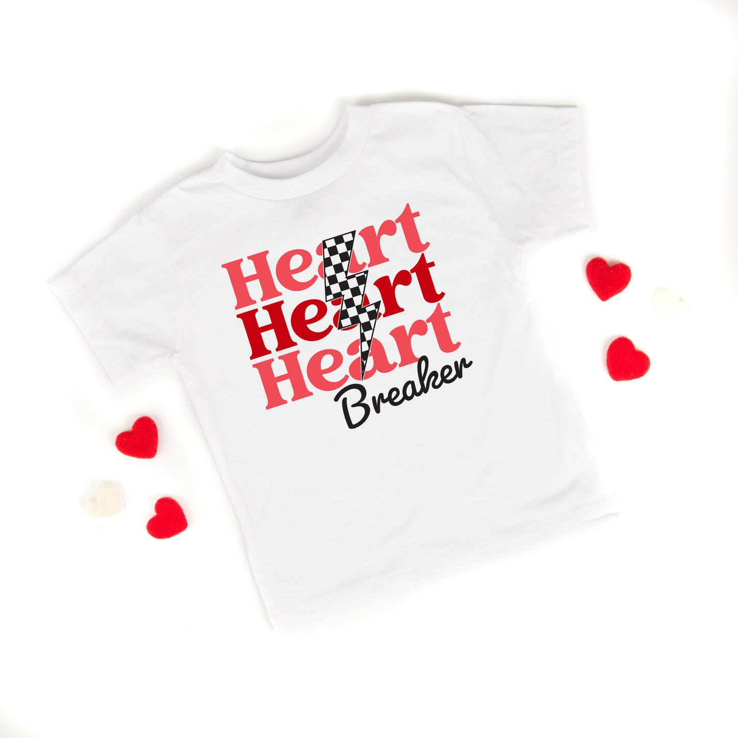 Heart Breaker Checkered Bolt | Toddler Graphic Short Sleeve Tee