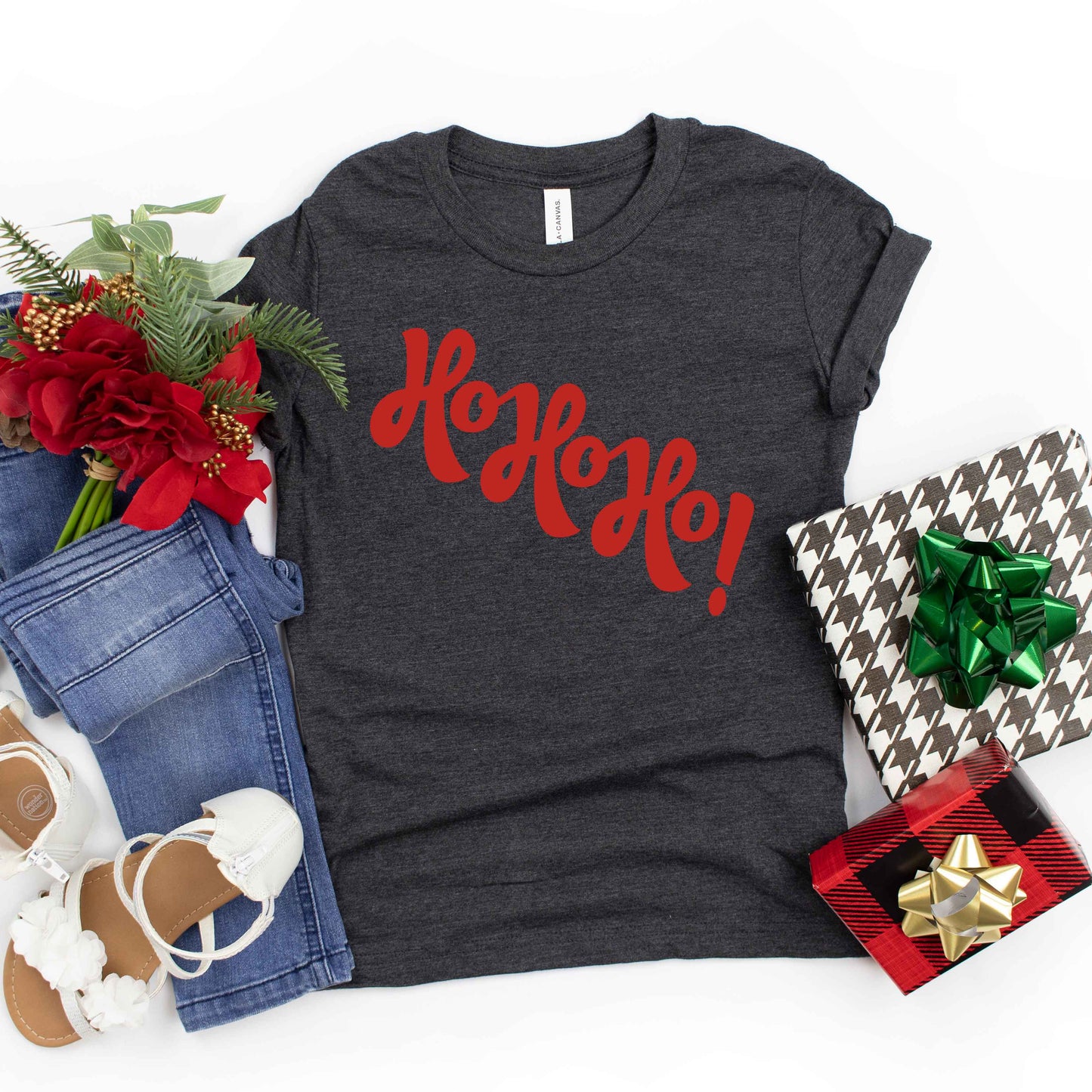 Diagonal Ho Ho Ho | Youth Graphic Short Sleeve Tee