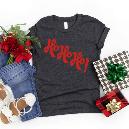 Diagonal Ho Ho Ho | Youth Graphic Short Sleeve Tee