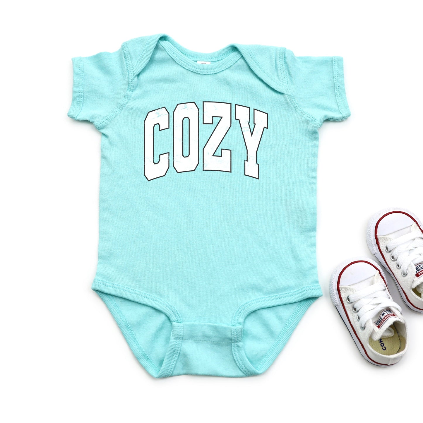 Cozy Worn Varsity | Baby Graphic Short Sleeve Onesie