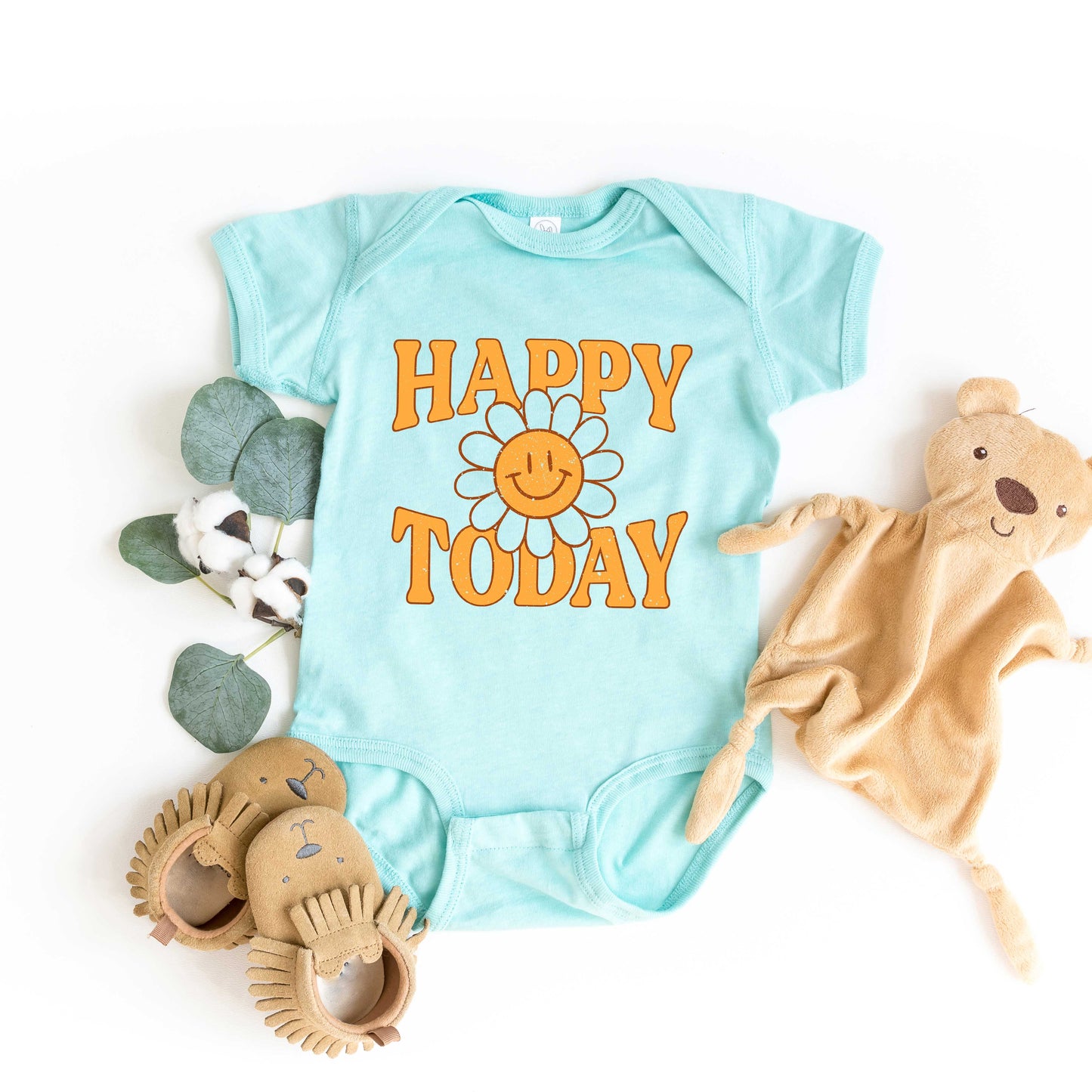 Happy Today Flower | Baby Graphic Short Sleeve Onesie