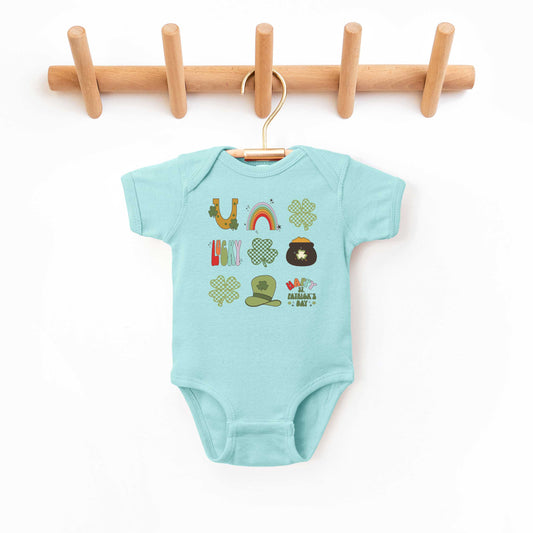St. Patrick's Icons Chart | Baby Graphic Short Sleeve Onesie