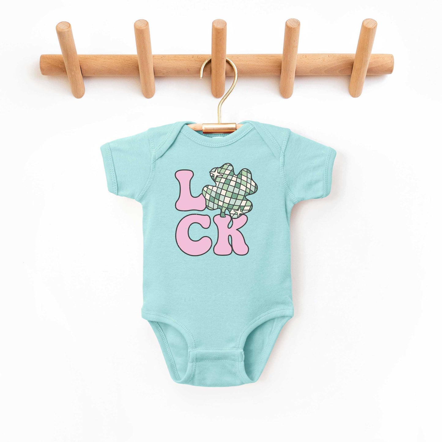 Luck With Shamrock | Baby Graphic Short Sleeve Onesie