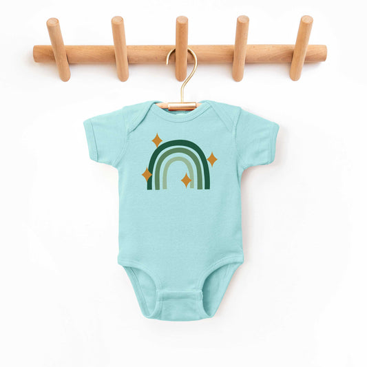 Lucky Rainbow Stars | Baby Graphic Short Sleeve Onesie