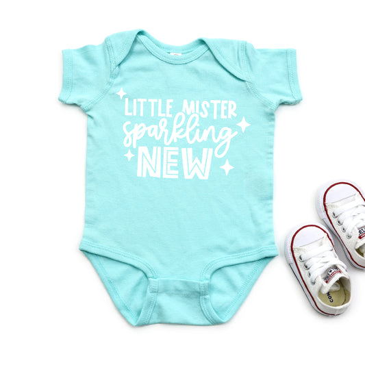 Little Mister Sparkling New | Baby Graphic Short Sleeve Onesie