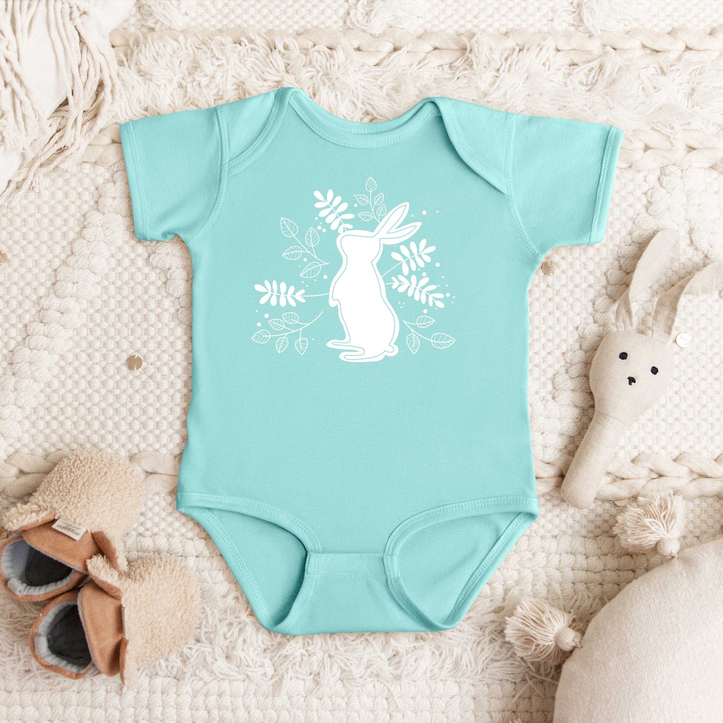 Floral Bunny | Baby Graphic Short Sleeve Onesie