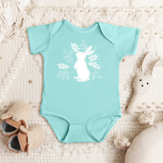 Floral Bunny | Baby Graphic Short Sleeve Onesie