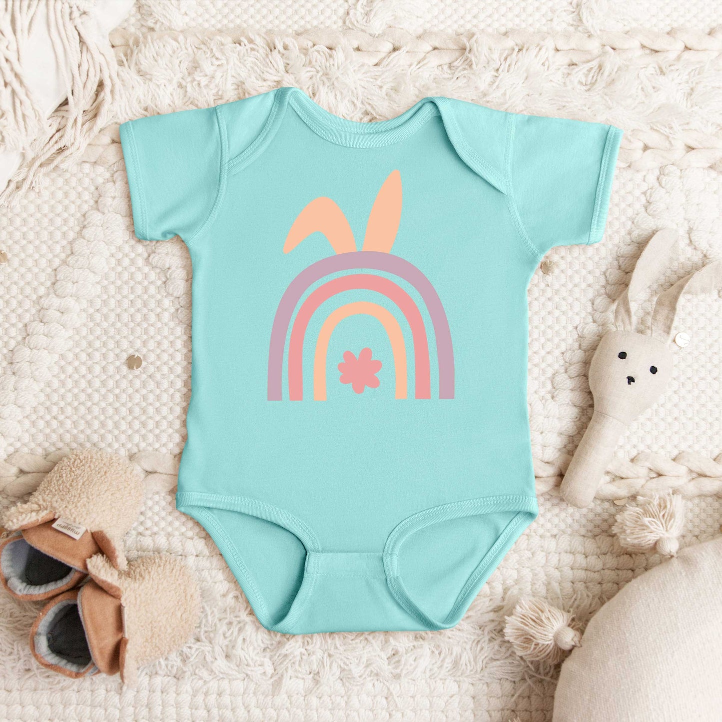 Bunny Rainbow | Baby Graphic Short Sleeve Onesie