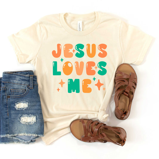 Jesus Loves Me Stars | Youth Graphic Short Sleeve Tee