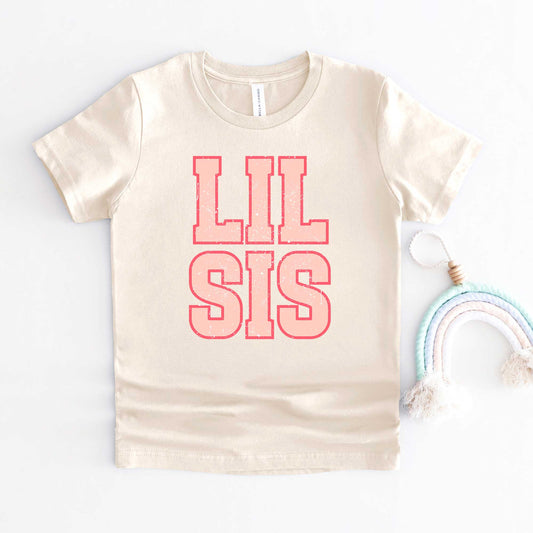 Lil Sis Distressed | Youth Graphic Short Sleeve Tee