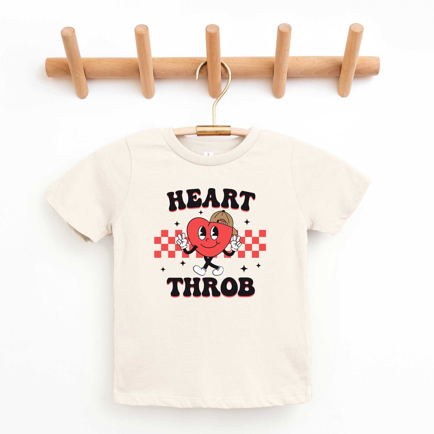 Checkered Heart Throb | Toddler Graphic Short Sleeve Tee