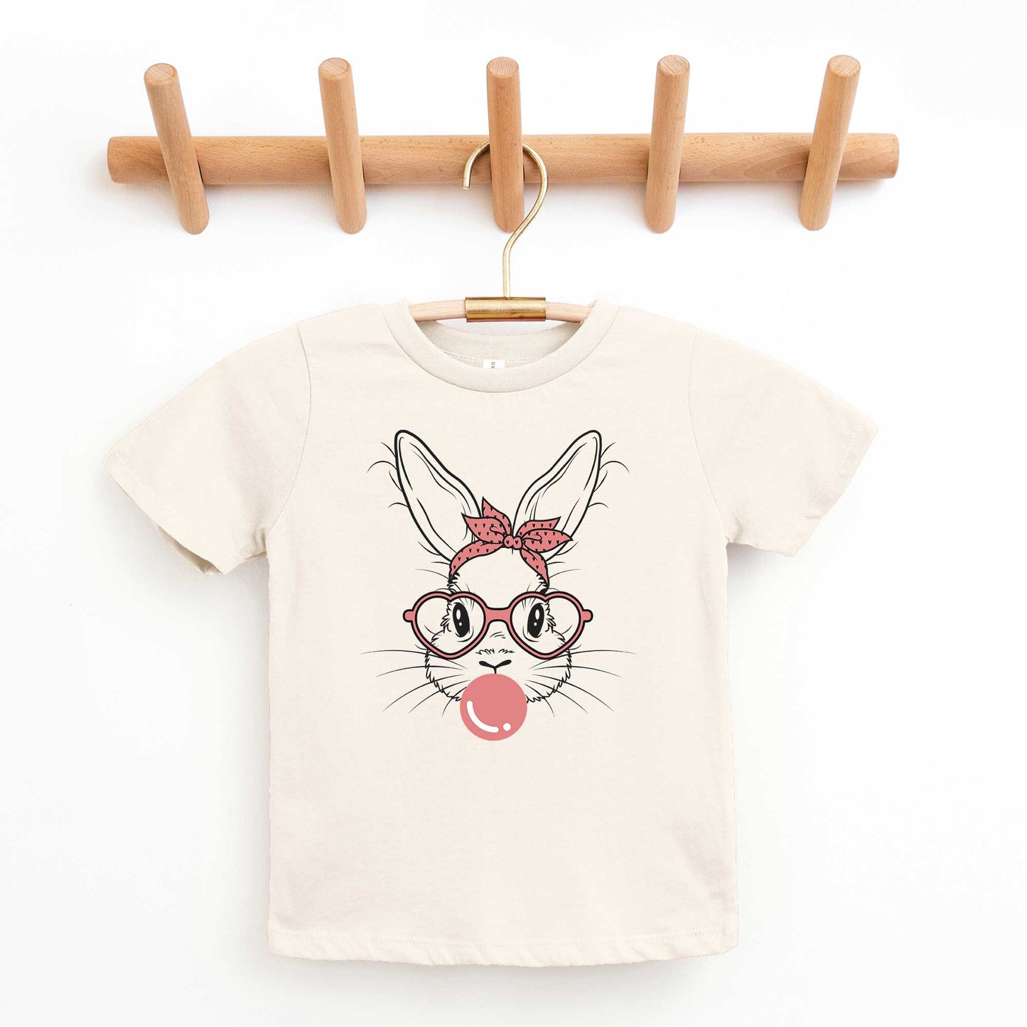 Easter Bunny With Bubble Gum | Youth Short Sleeve Crew Neck