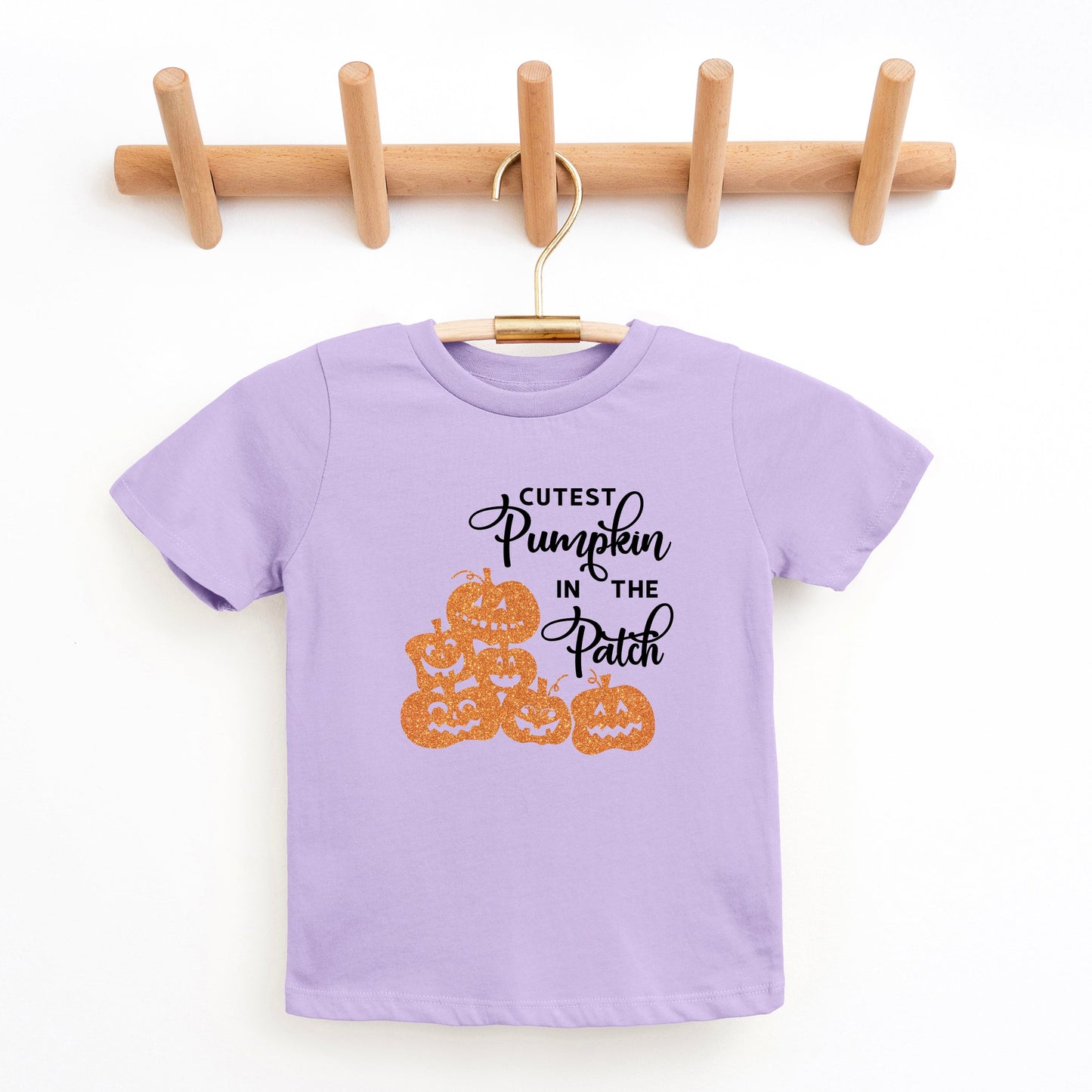 Cutest Pumpkin In The Patch Glitter | Youth Graphic Short Sleeve Tee