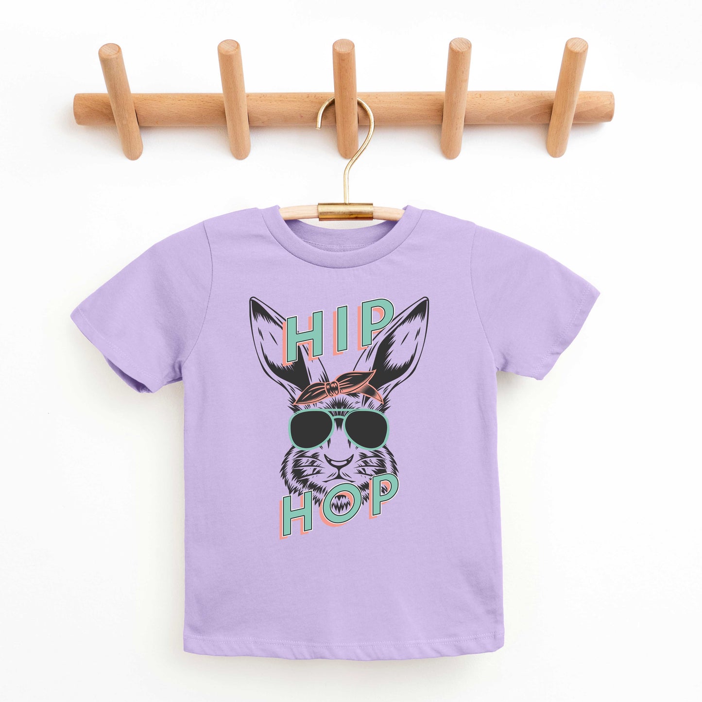 Green Hip Hop Bunny | Youth Short Sleeve Crew Neck