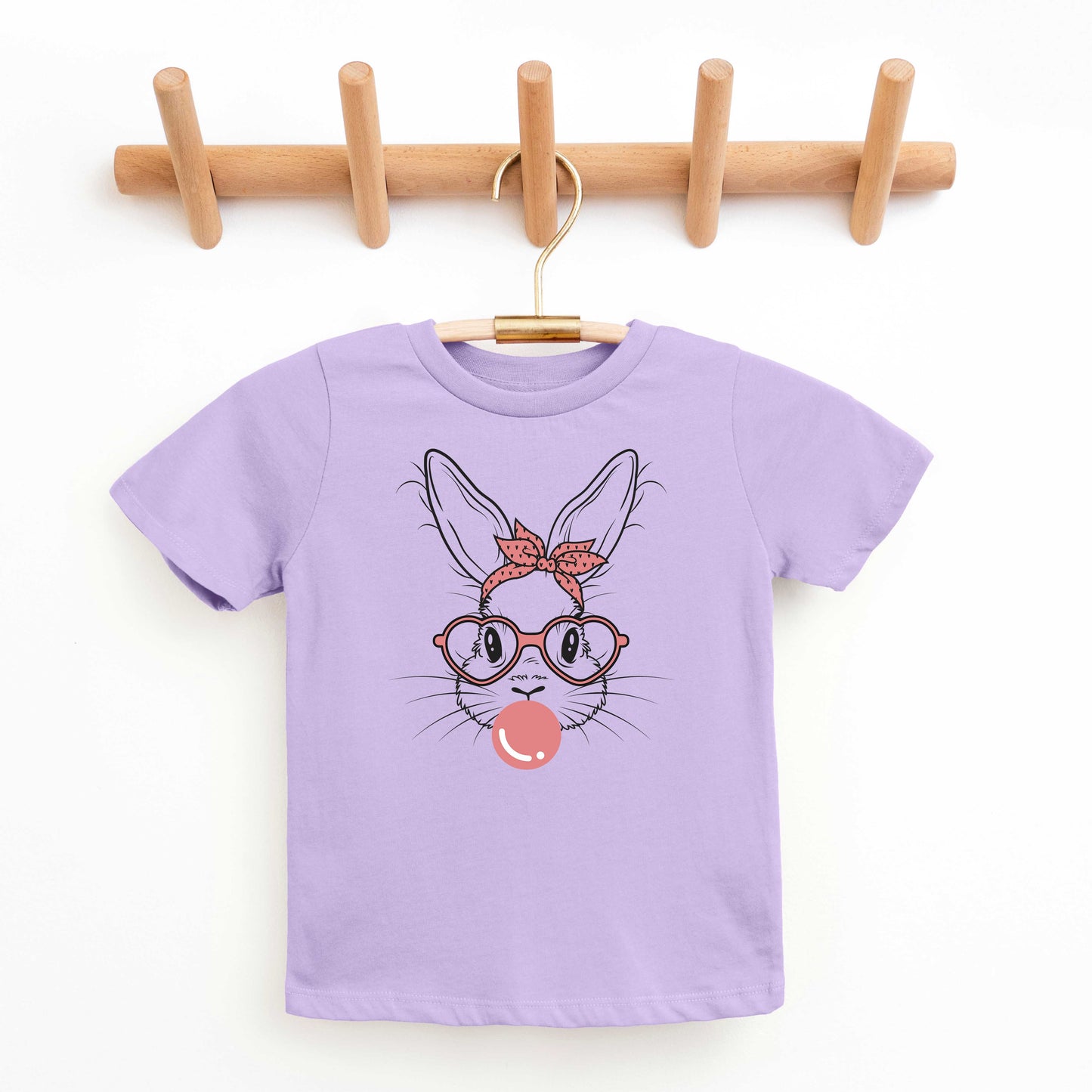 Easter Bunny With Bubble Gum | Youth Short Sleeve Crew Neck