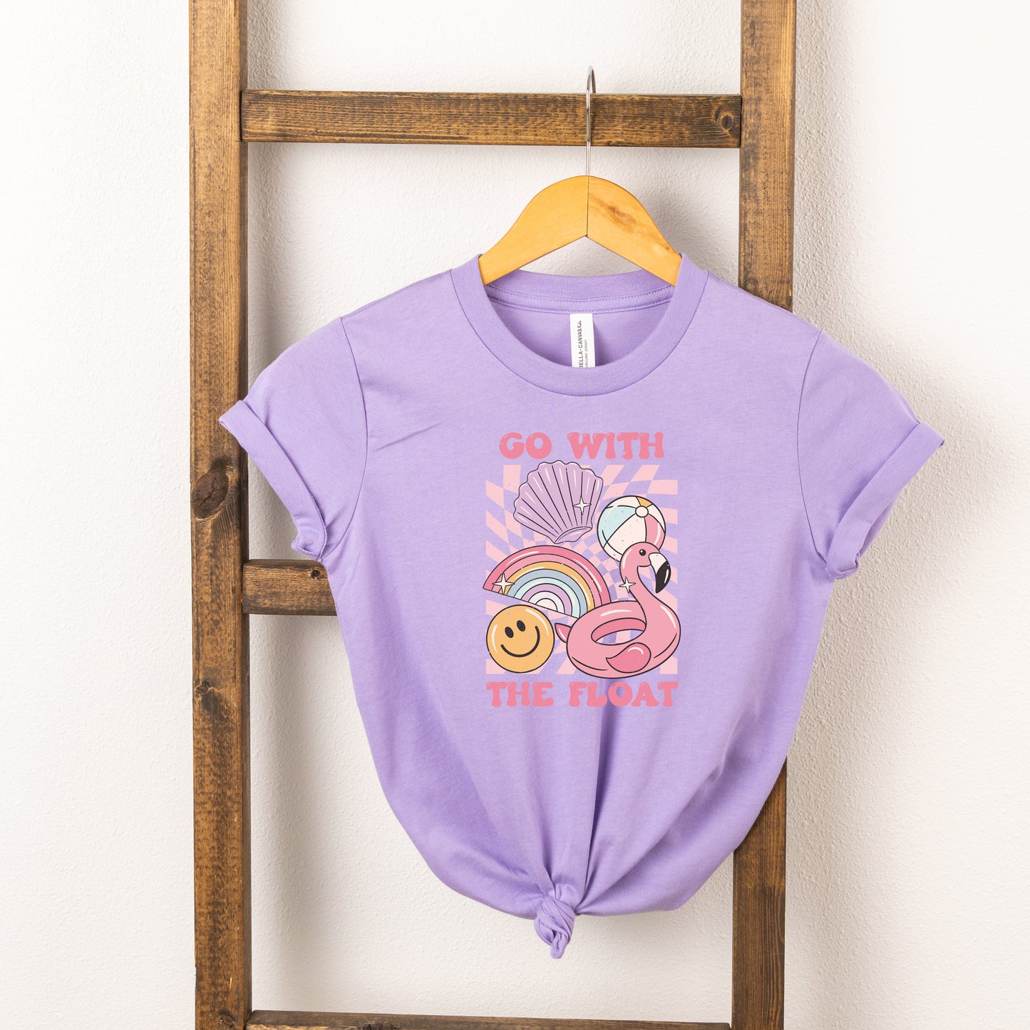 Go With The Float Pink | Youth Short Sleeve Crew Neck