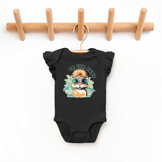 On The Hunt Bunny | Baby Graphic Flutter Sleeve Onesie