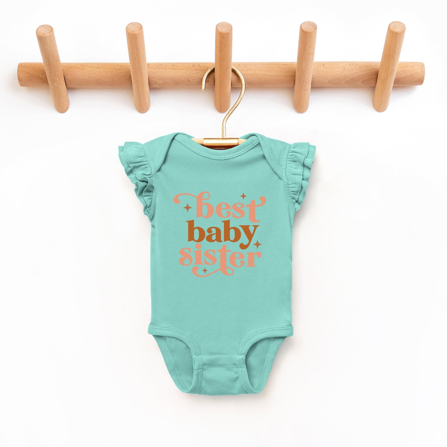 Best Baby Sister | Baby Graphic Flutter Sleeve Onesie