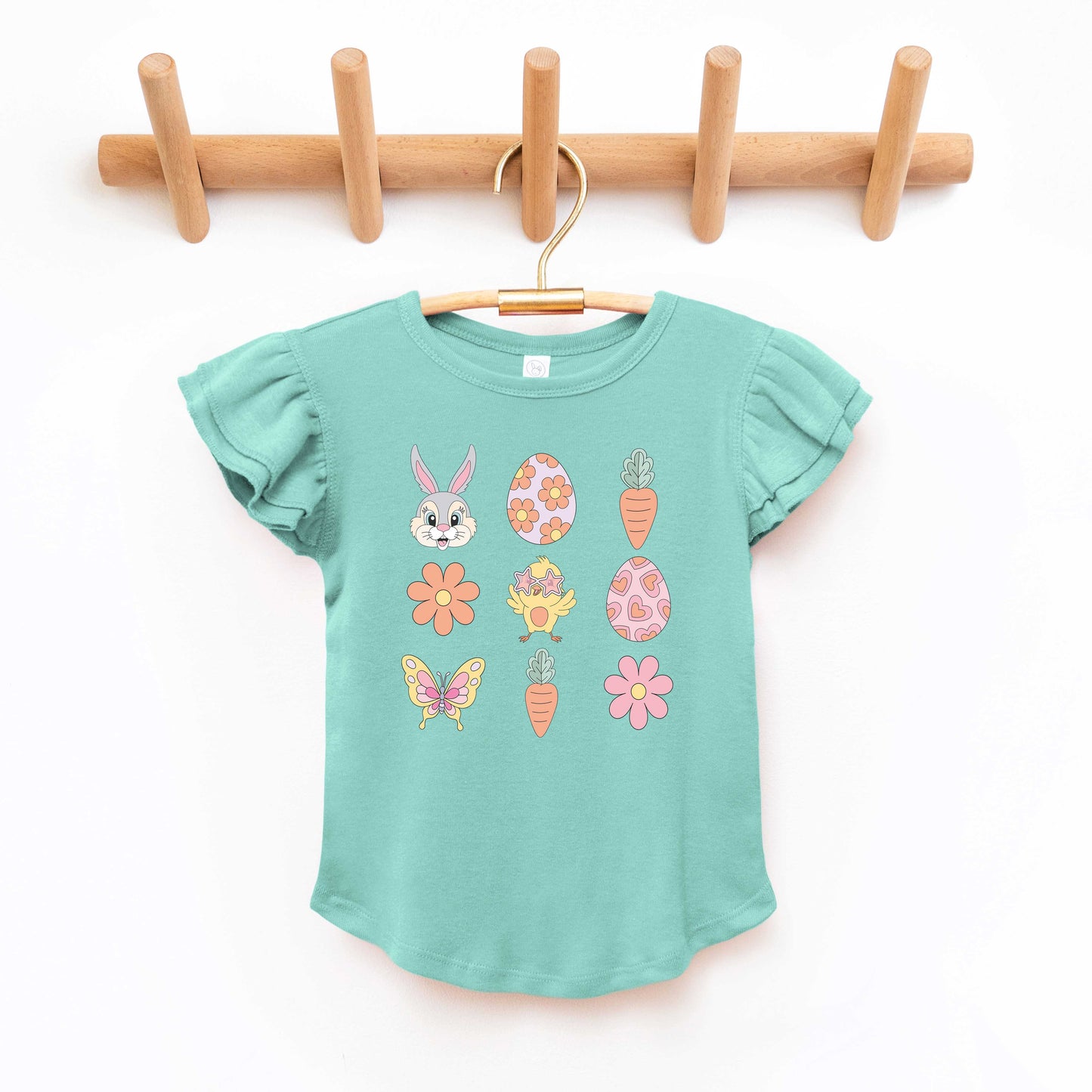 Easter Favorites Chart | Toddler Flutter Sleeve Crew Neck