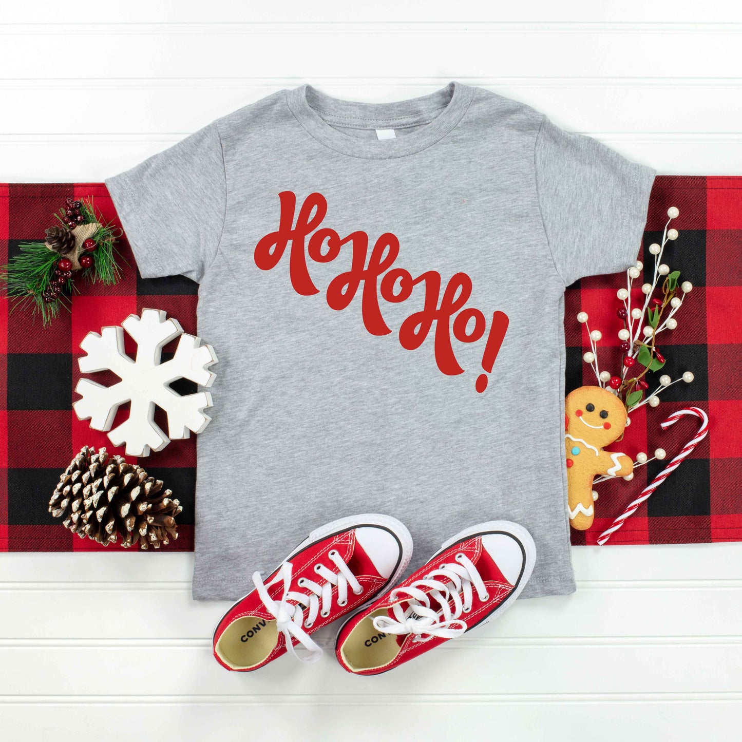 Diagonal Ho Ho Ho | Toddler Graphic Short Sleeve Tee