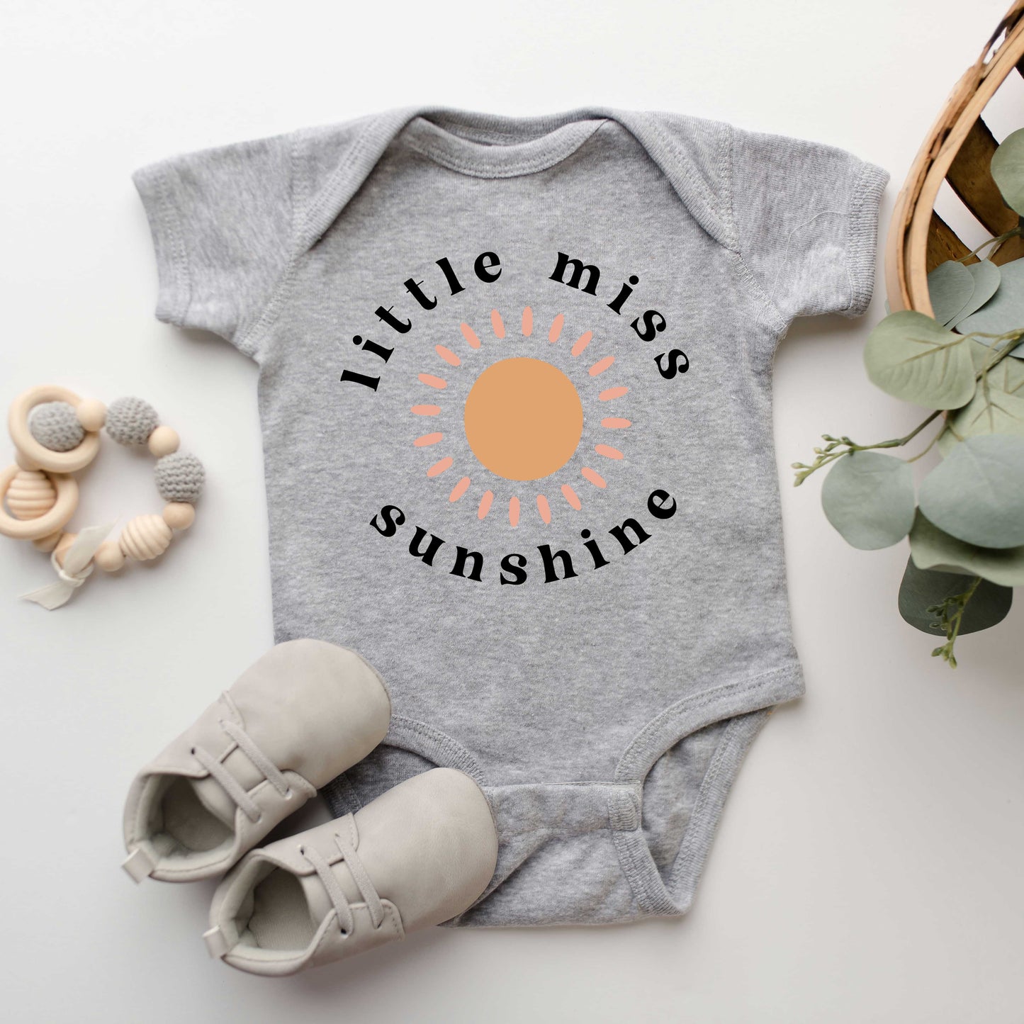 Little Miss Sunshine Sun | Baby Graphic Short Sleeve Onesie