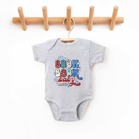 Boom Boom Baby Firework | Baby Graphic Short Sleeve Onesie