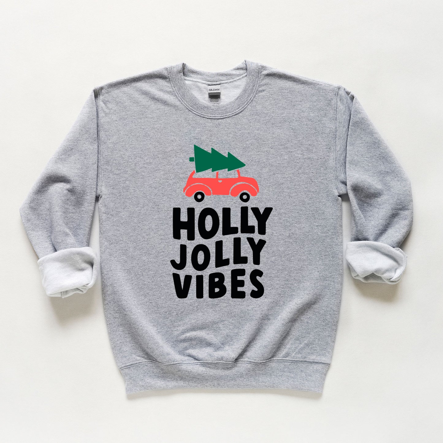 Holly Jolly Vibes Car | Youth Sweatshirt