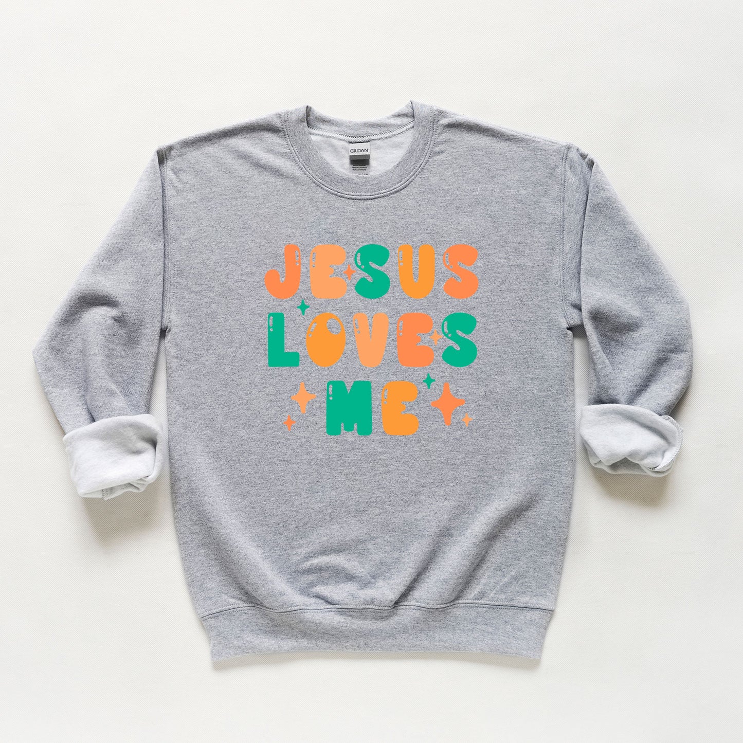 Jesus Loves Me Stars | Youth Graphic Sweatshirt