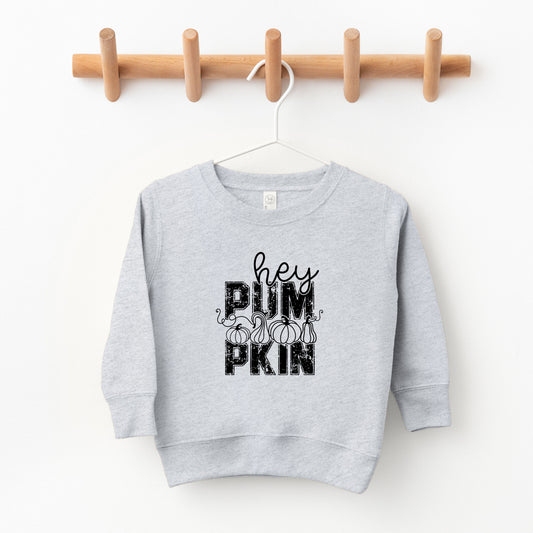 Hey Pumpkin Distressed | Toddler Graphic Sweatshirt