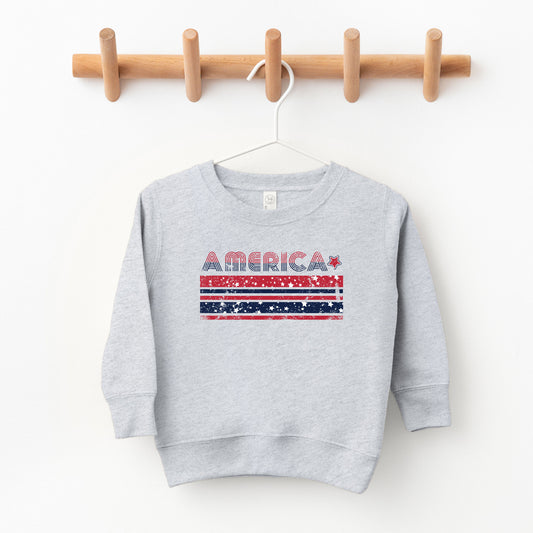 America With Stars And Stripes | Toddler Sweatshirt