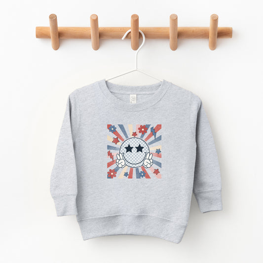 Smiley Peace Sign Flowers | Toddler Sweatshirt