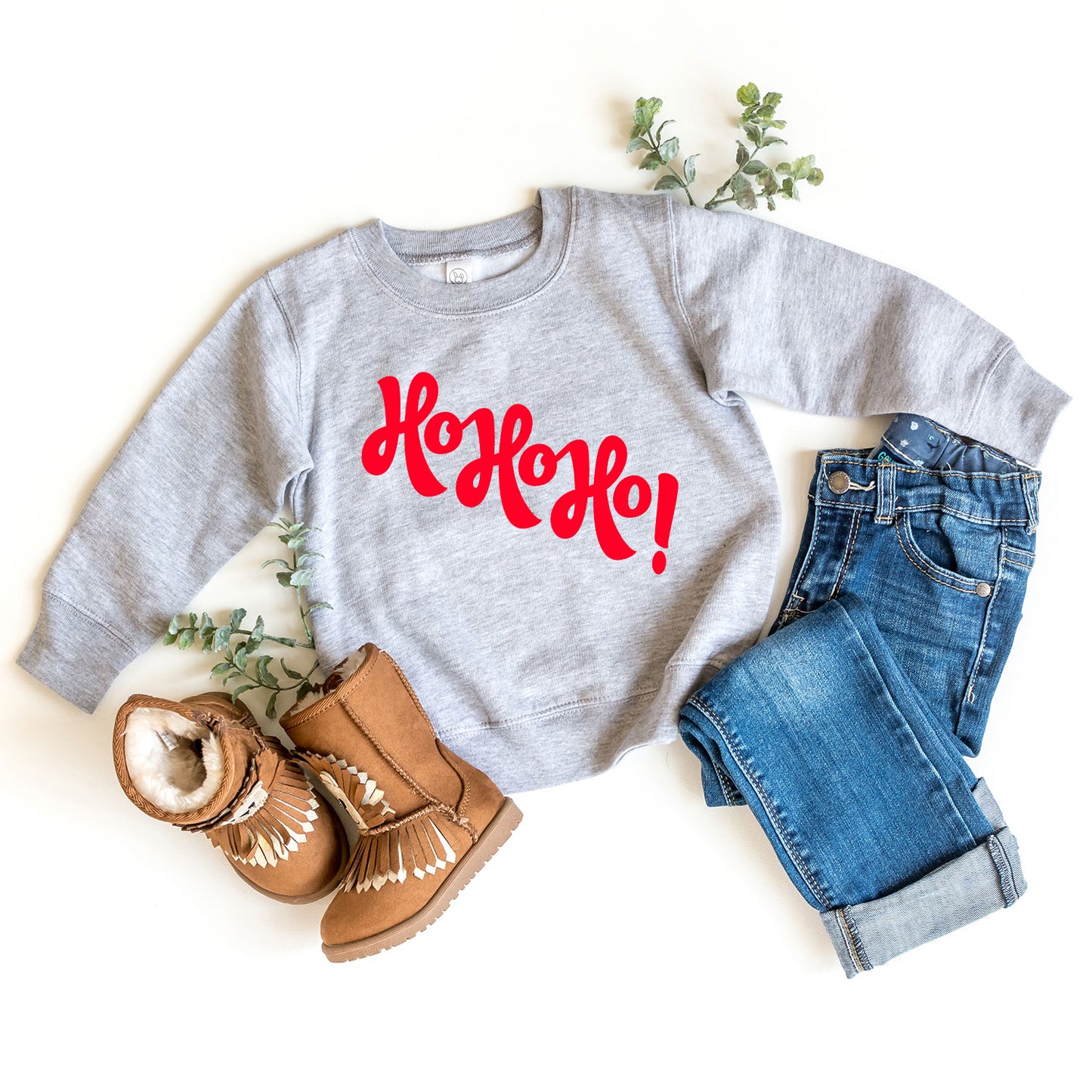 Diagonal Ho Ho Ho | Toddler Graphic Sweatshirt
