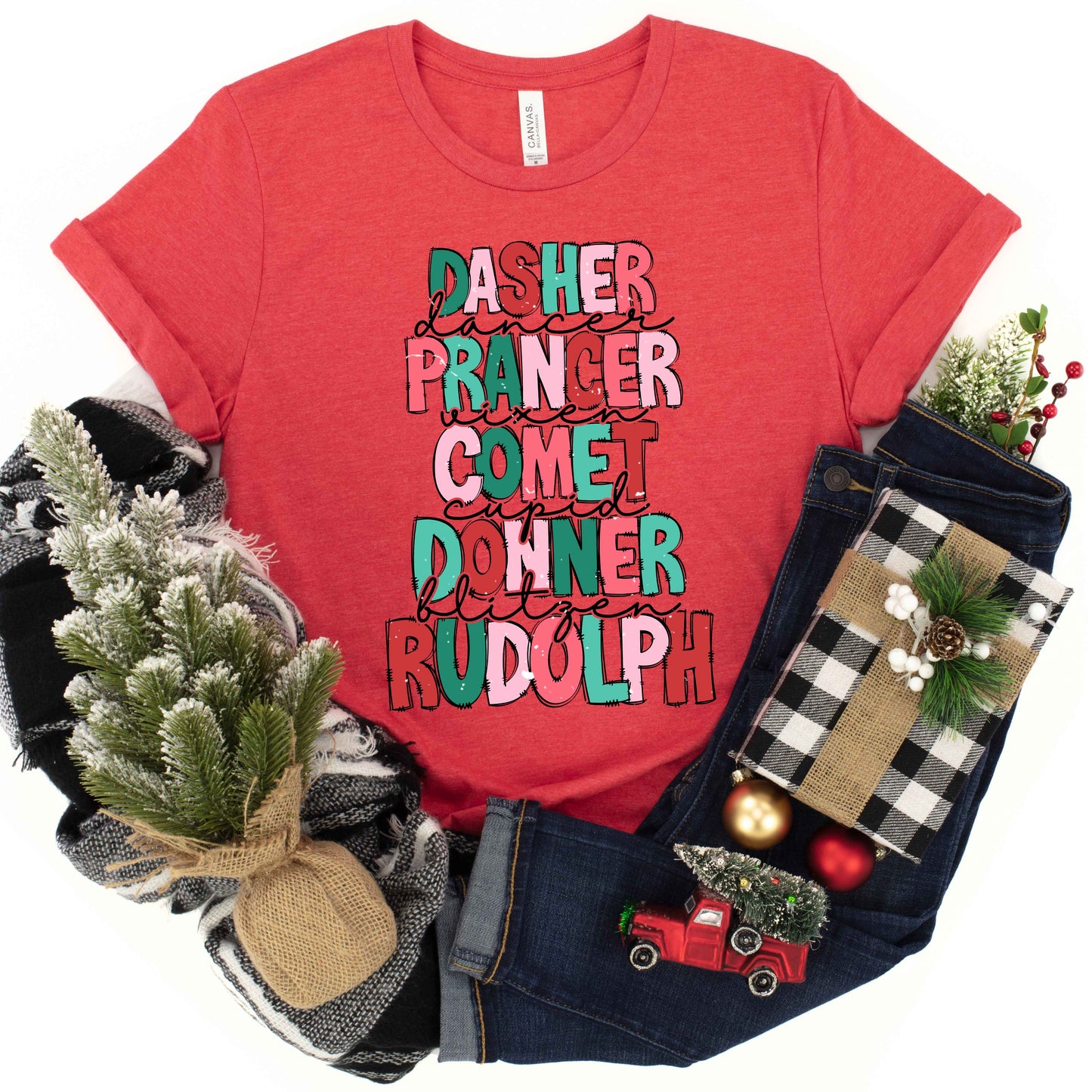 Reindeers Stacked | Toddler Graphic Short Sleeve Tee