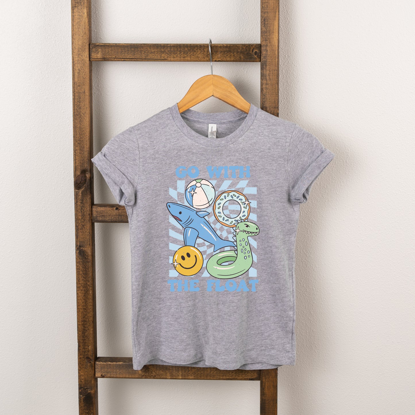 Go With The Float Blue | Toddler Short Sleeve Crew Neck
